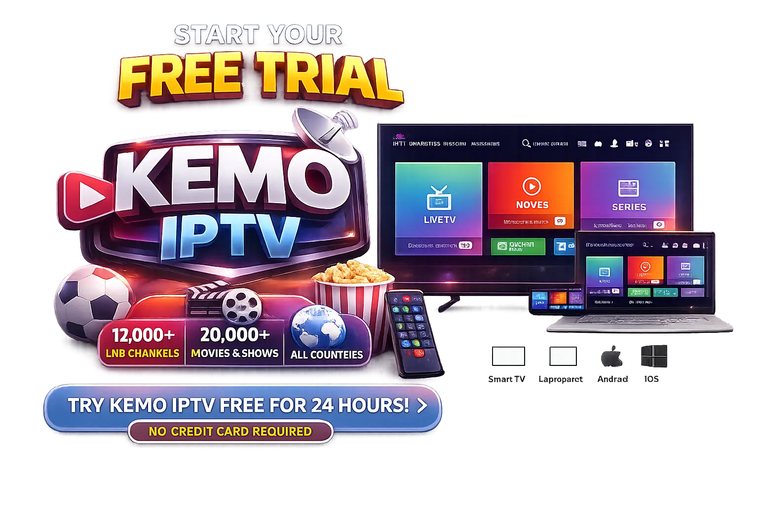 Kemo IPTV free trial